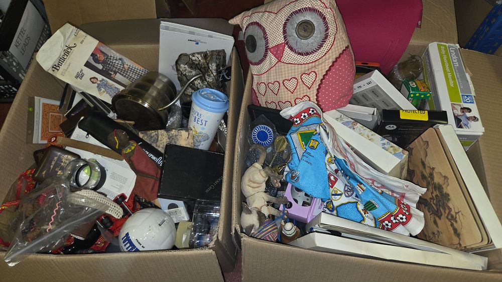 Lot 154 – Two Boxes of Mixed Household Goods and Collectables