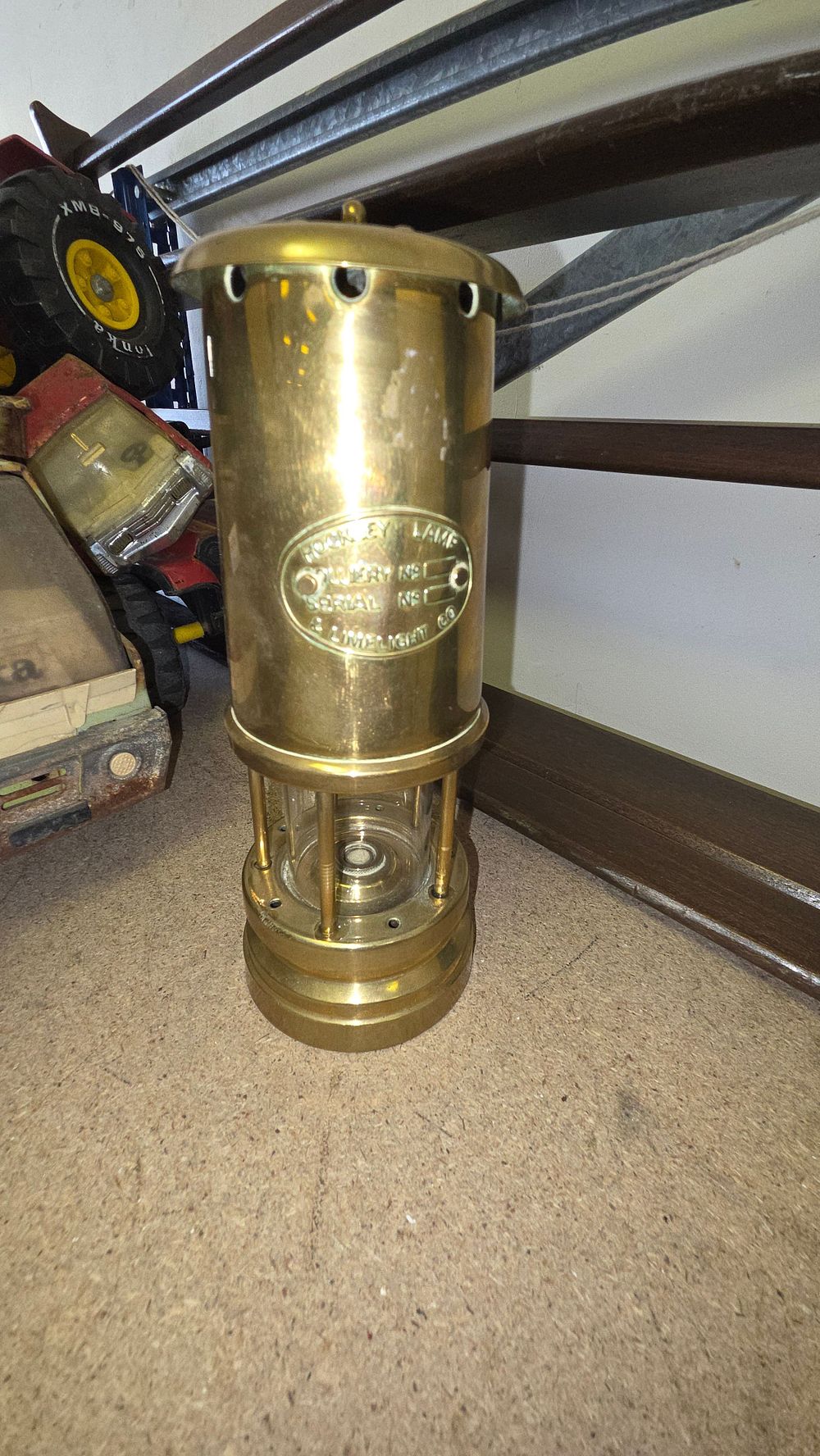 Lot 165 – Hockley Lamp & Limelight Company Brass Miner’s Safety Lamp