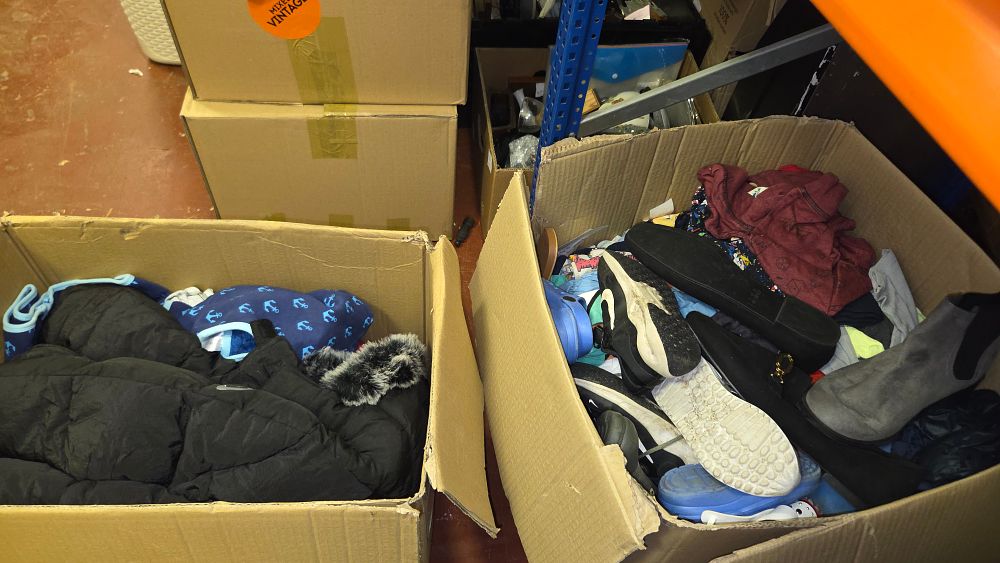Lot 187 – Two Boxes of Assorted Fashion and Footwear