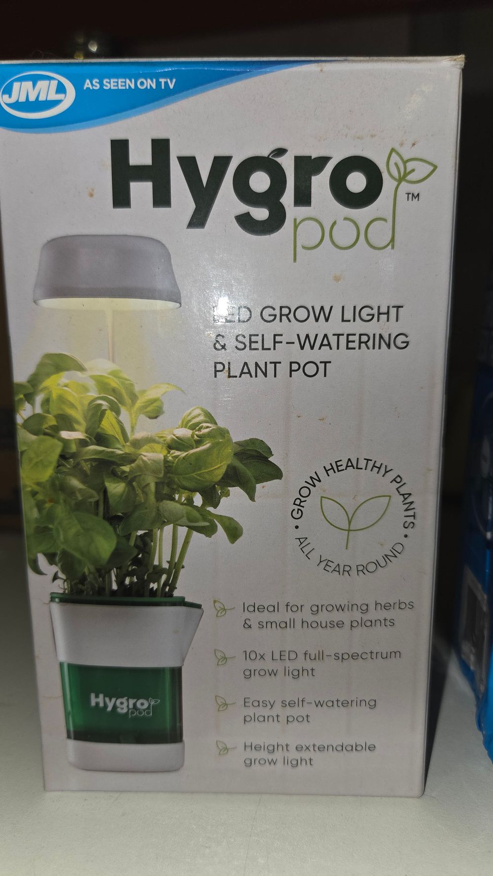 Lot 228 – JML Hygro Pod LED Grow Light and Self-Watering Plant Pot