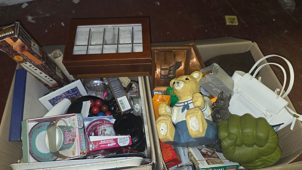 Lot 252 – Two Boxes of Miscellaneous Household Items and Collectables