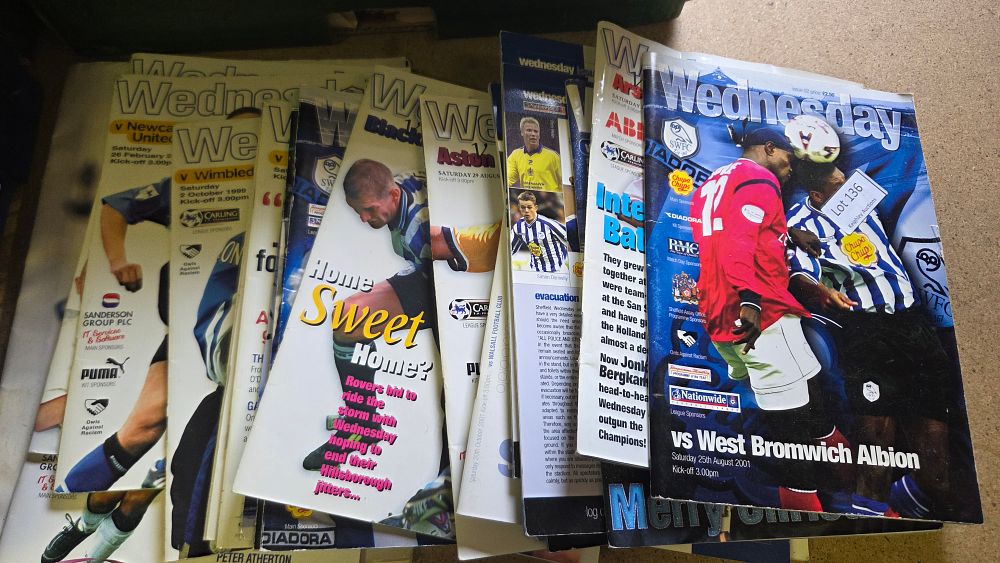 Lot 290 – A Collection of Sheffield Wednesday Football Club Official Matchday Programmes