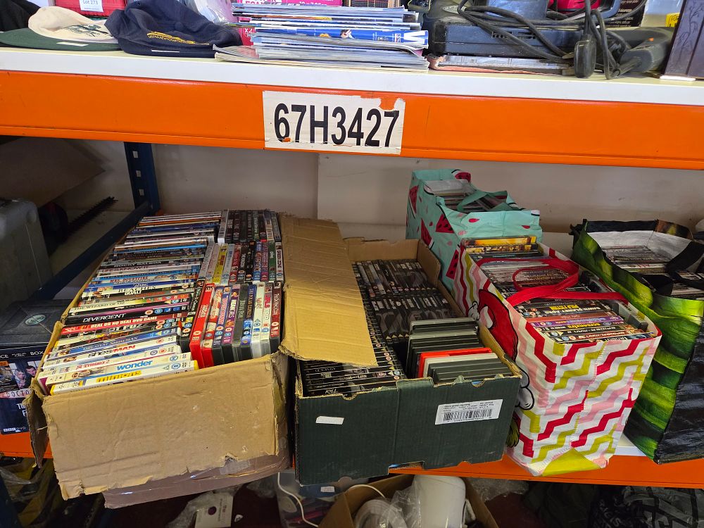 Lot 309 – A Large Collection of Assorted Bulk DVDs Including James Bond Series and Popular Cinema Titles