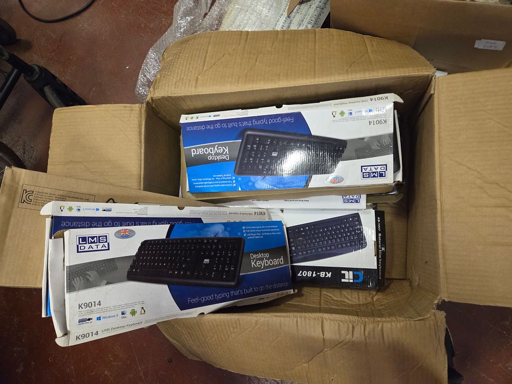 Lot 314 – A Collection of USB Desktop Keyboards Including LMS Data K9014 and CiT KB-1807 Models