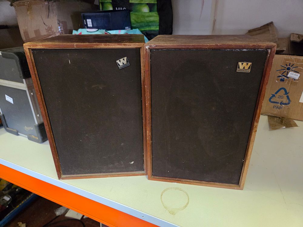 Lot 317 – A Pair of Vintage Wharfedale Denton Bookshelf Speakers