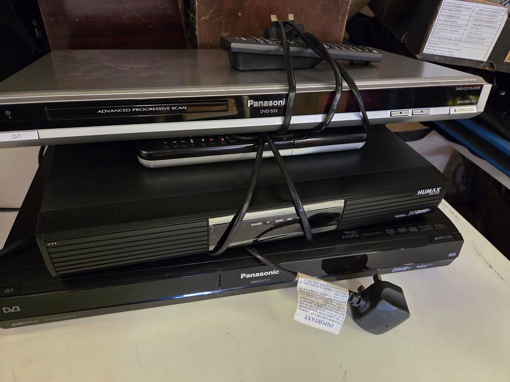 Lot 323 – A Trio of Home Media Electronic Units including Panasonic and Humax Models