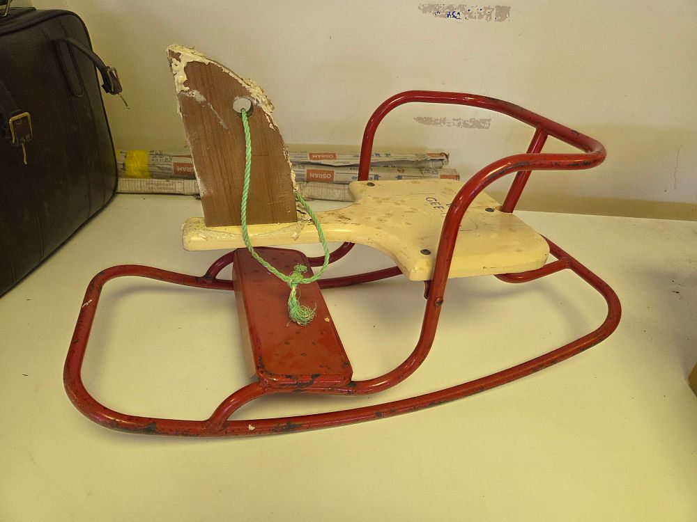 Lot 339 – A Mid-20th Century Gee-Bee Tubular Metal Rocking Horse