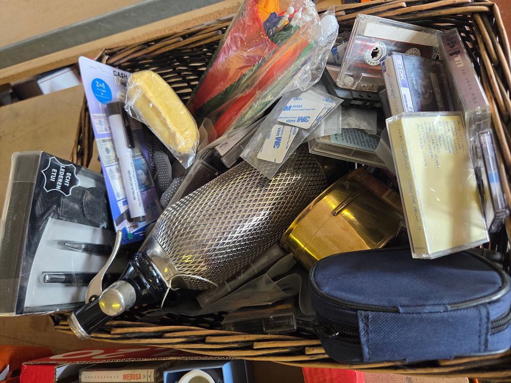 Lot 190 – A Collection of Household Items, Audio Cassettes and Accessories