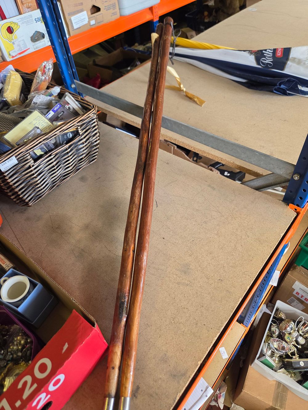 Lot 191 – A Pair of Vintage Hardwood Canes