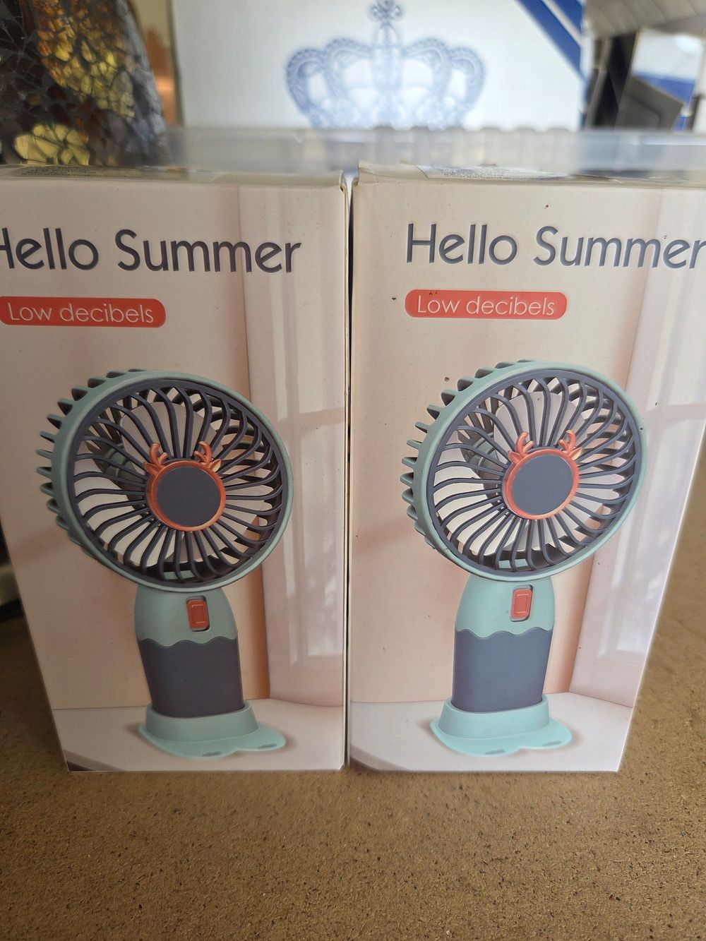 Lot 221 – A Pair of Hello Summer Rechargeable Handheld Portable Fans