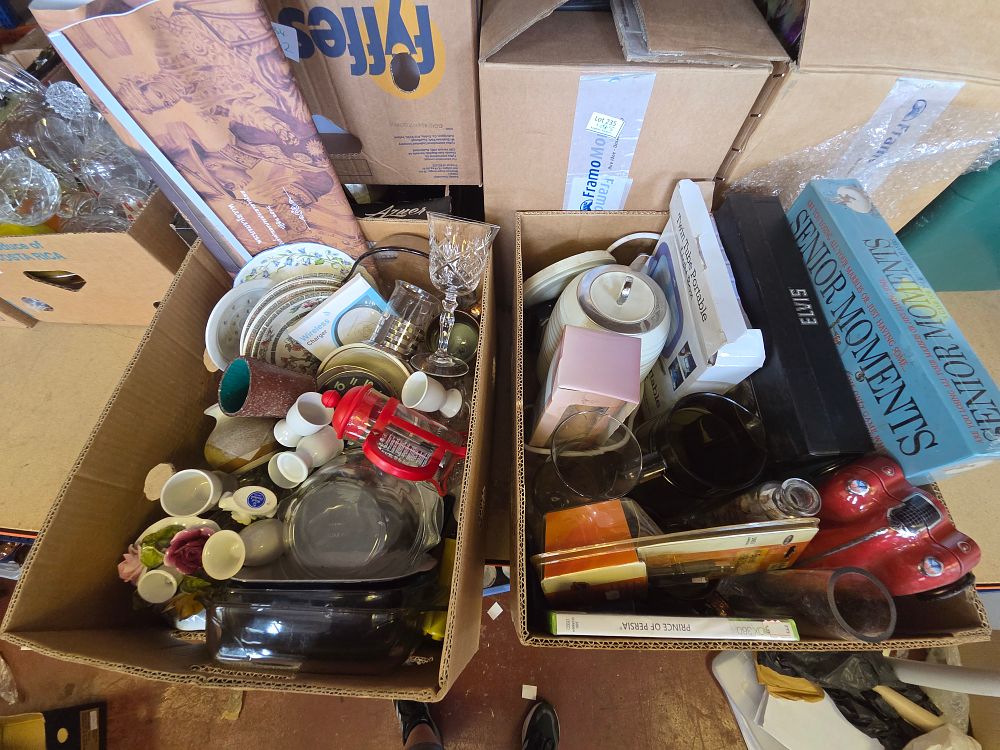 Lot 236 – Two Boxes of Mixed Household Items and Games