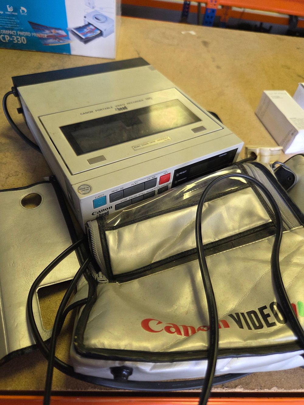 Lot 248 – A Canon VR-30 Portable 4-head VHS Video Recorder with Branded Carrying Bag and Cables
