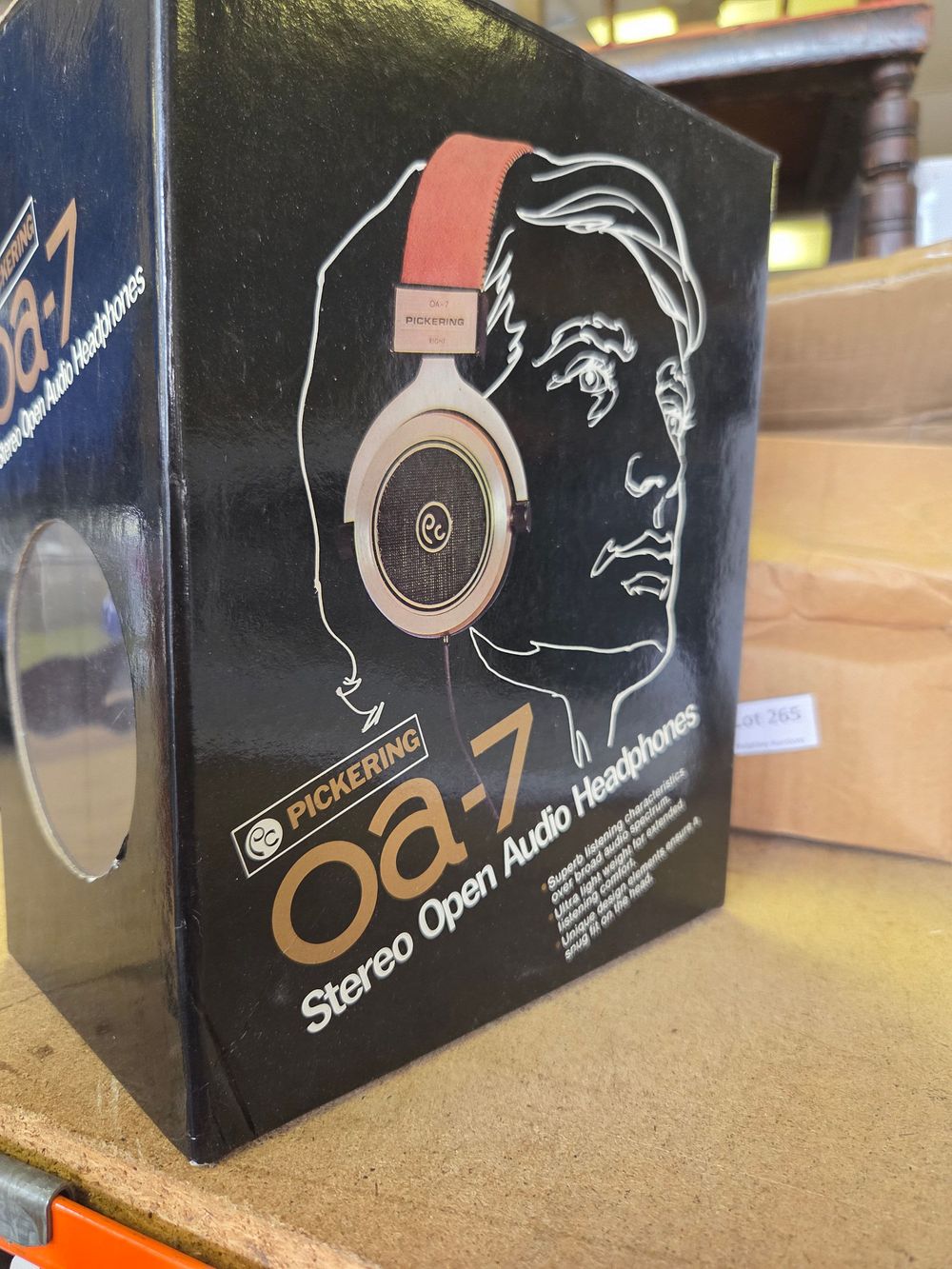 Lot 268 – A Pair of Vintage Pickering OA-7 Stereo Open Audio Headphones with Original Box