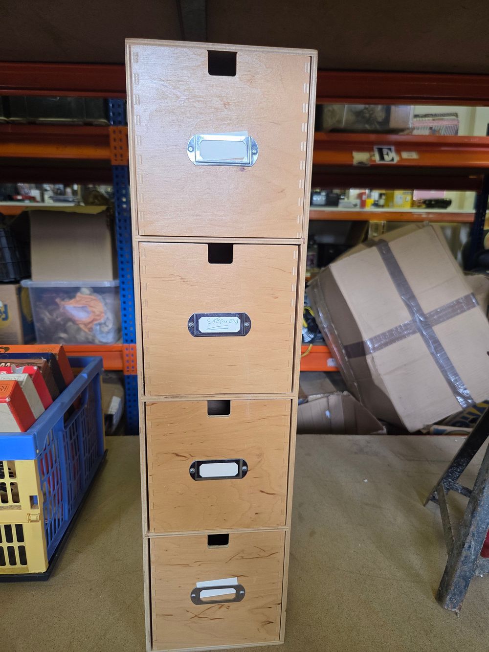 Lot 286 – A Set of Birch Plywood Desktop Storage Drawer Units