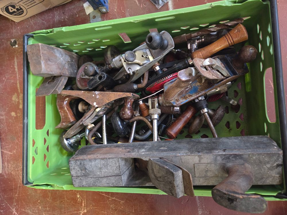 Lot 306 – A Collection of Vintage Woodworking Hand Planes and Drilling Tools