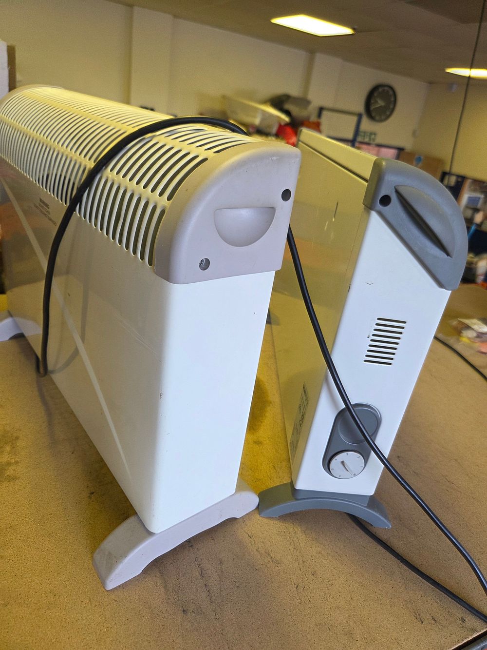 Lot 315 – A Pair of White Electric Convector Heaters