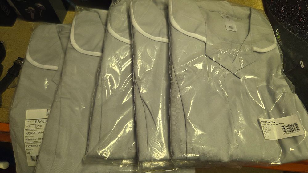 Lot 231 – Five Alexandra Women’s Classic Healthcare Tunics in Pale Grey