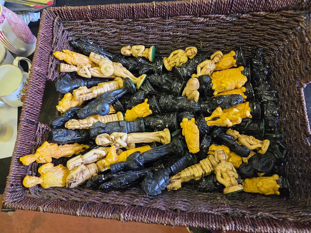 Lot 380 – A Collection of Figurative Resin Chess Pieces in an Ancient Egyptian Theme