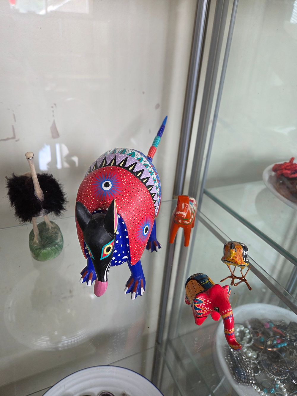 Lot 608 – A Group of Mexican Oaxacan Wood Carved and Painted Alebrije Figures