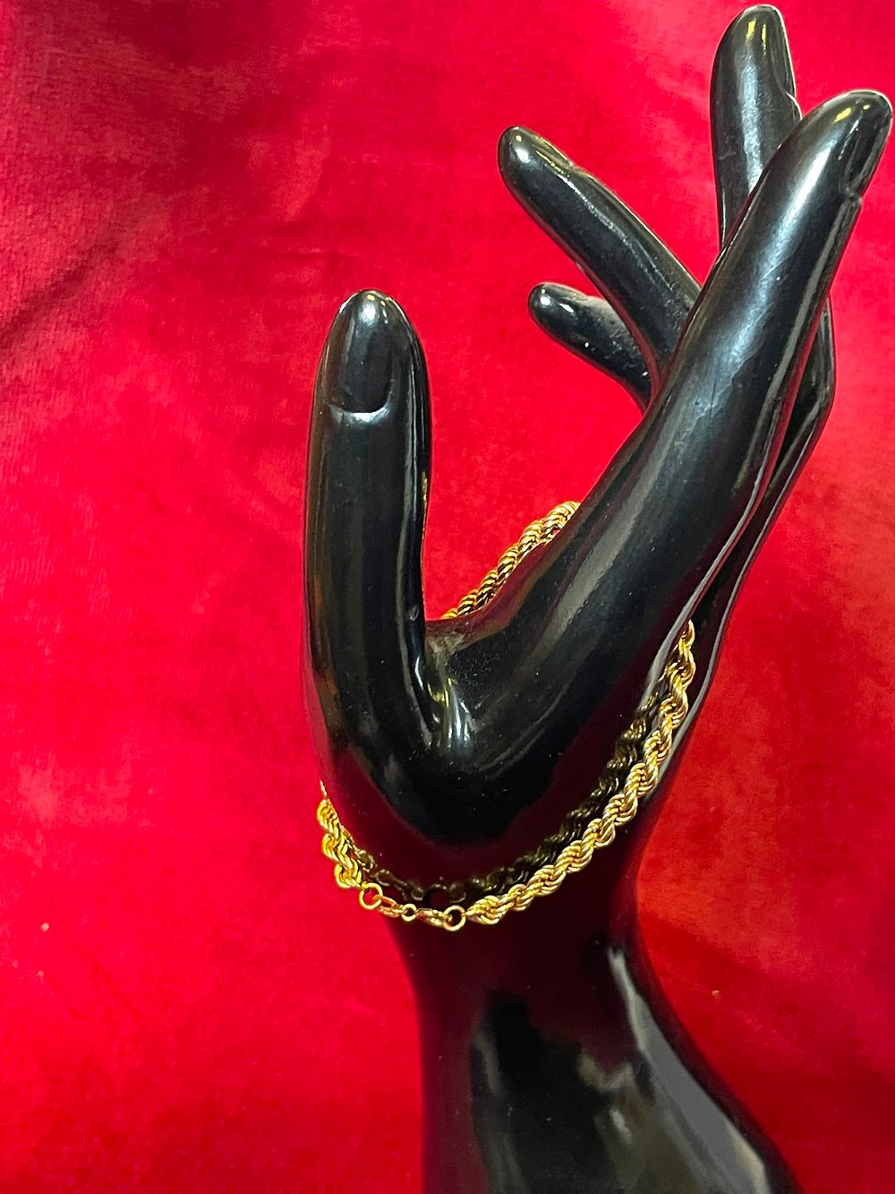 Lot 632 – A 9ct Gold Rope Chain Bracelet 3.34g