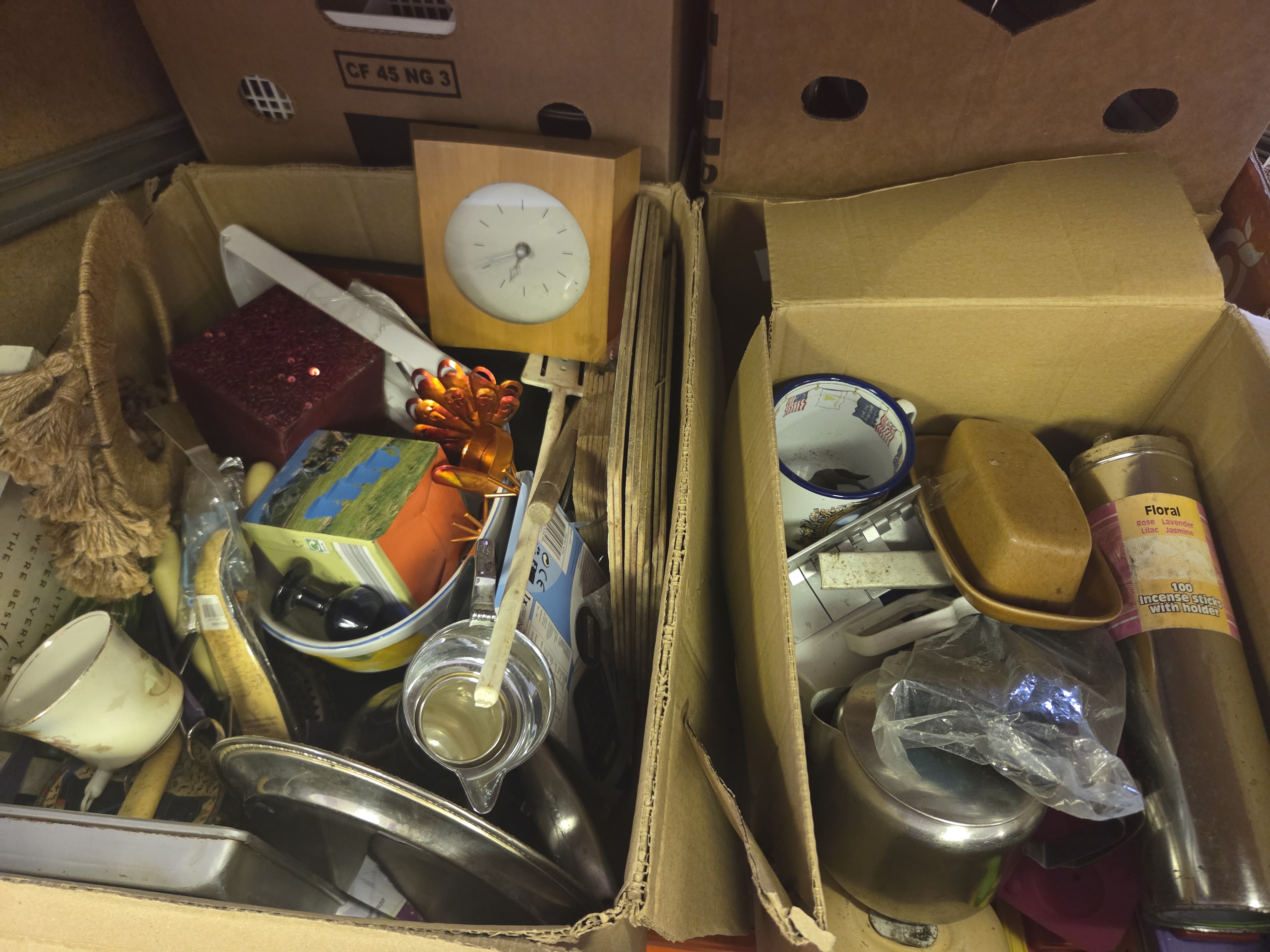 Two Boxes of Miscellaneous Household and Decorative Items