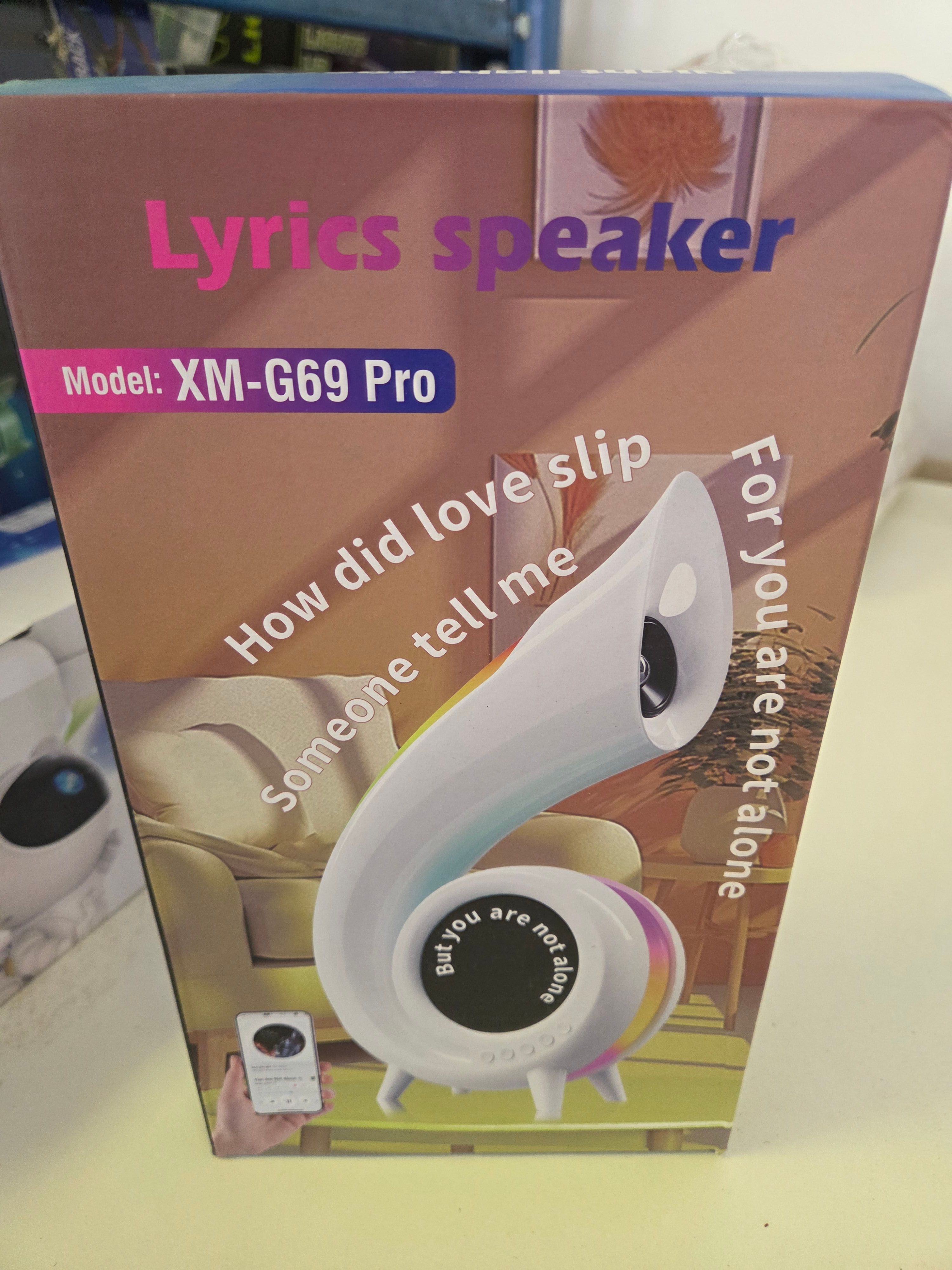 Lyrics Speaker Model XM-G69 Pro Bluetooth Smart Speaker and Night Light