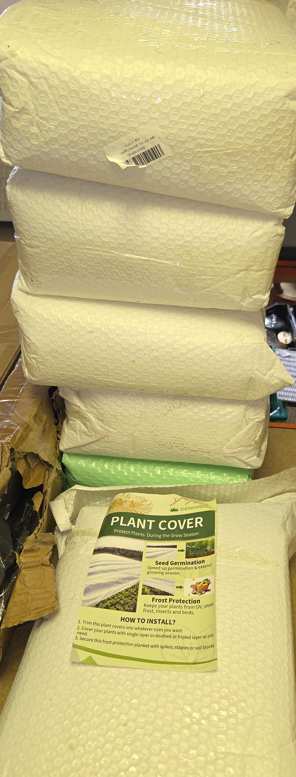 Lot 151 – Six ENONGARDEN Plant Cover Frost Protection Blankets