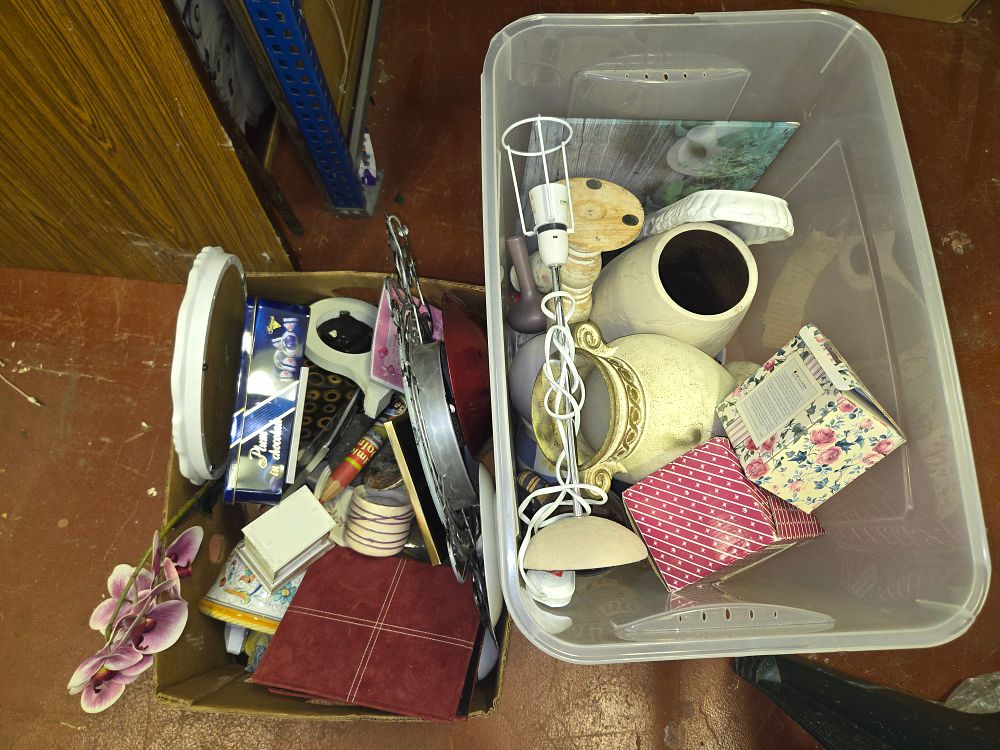 Lot 181 – Two Boxes of Household Decorative Items and Collectables