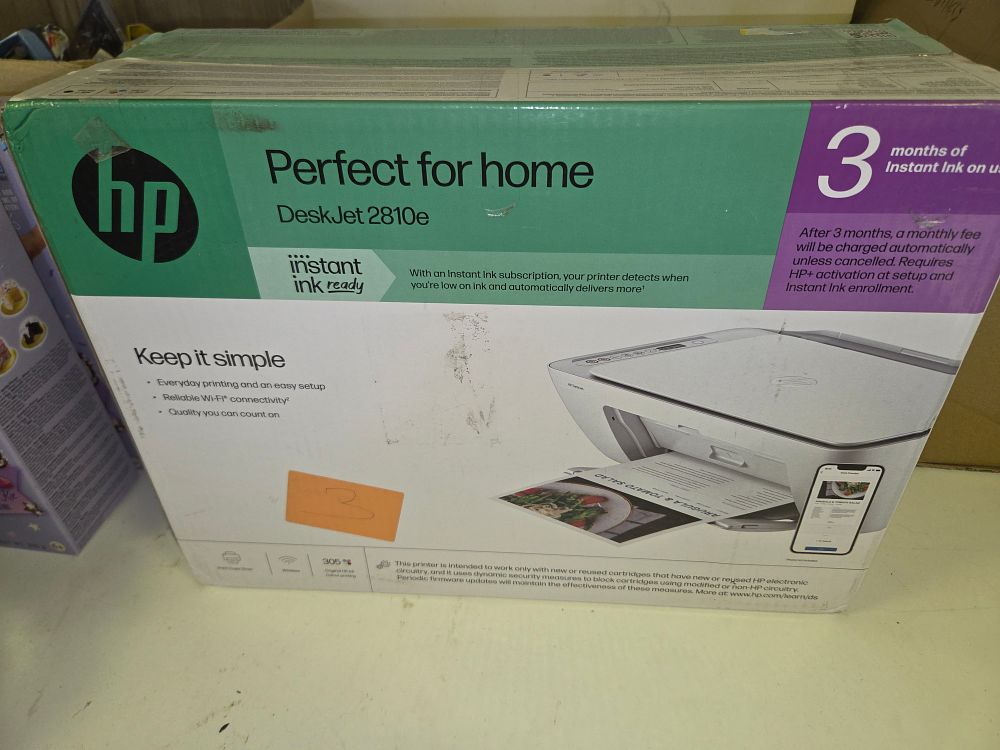 Lot 201 – New One HP DeskJet 2810e Wireless All-in-One Inkjet Printer