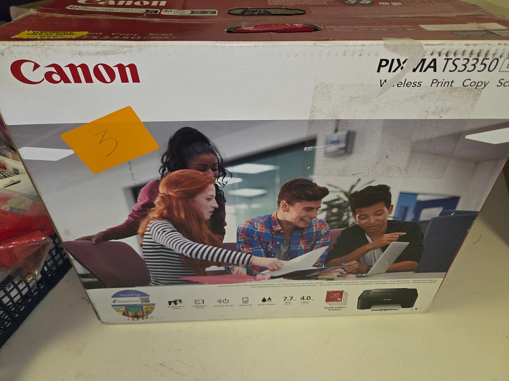 Lot 203 – New Canon PIXMA TS3350 Wireless Inkjet All-In-One Printer