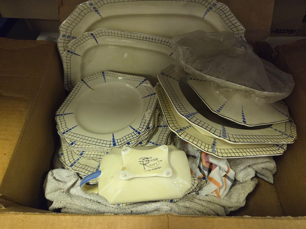 Lot 230 – One Box of Art Deco Tableware Including E. Hughes & Co. Konny Raft
