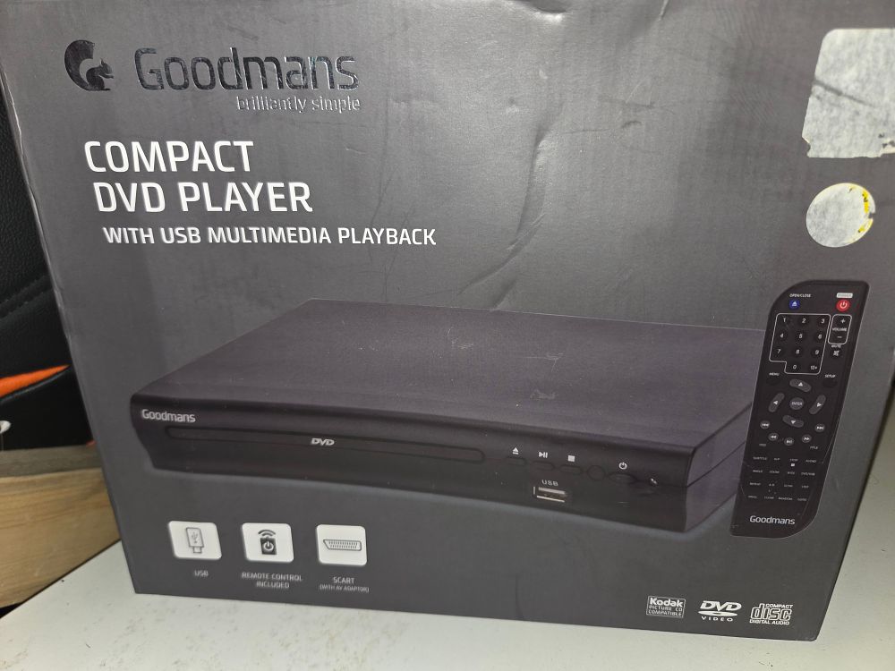 Lot 256 – Goodmans Compact DVD Player With USB Multimedia Playback