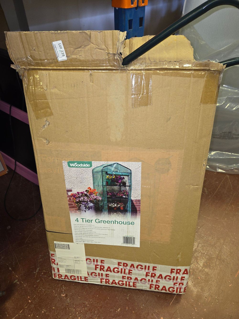 Lot 327 – Woodside 4 Tier Greenhouse Frame Only