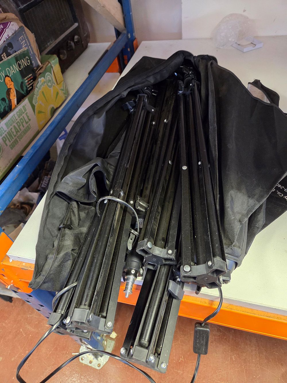 Lot 329 – A Collection of Professional Photographic Studio Stands and Accessories