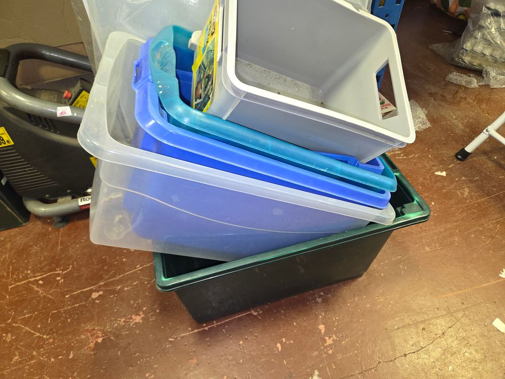 Lot 330 – An Assortment of Plastic Storage Containers Including Curver
