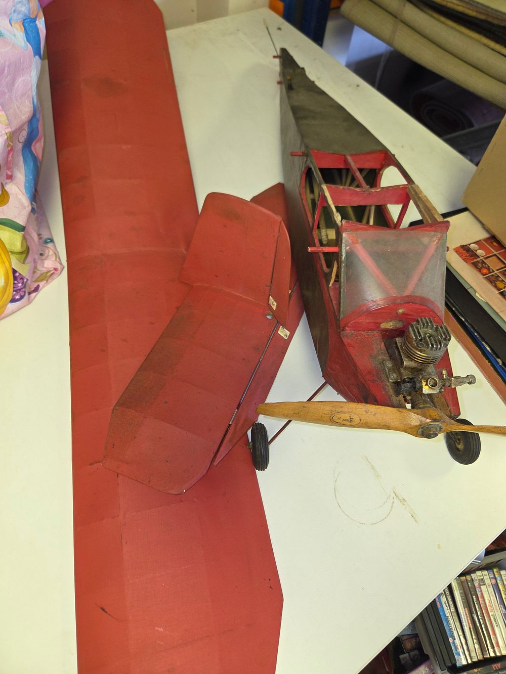 Lot 343 – Vintage Model Aeroplane with Enya 15-II Engine