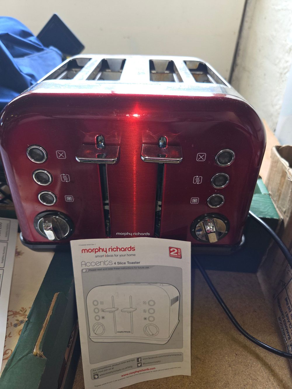 Lot 209 – Morphy Richards Accents 4 Slice Toaster working order