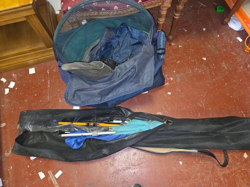 Lot 222 – Two Bags of Fishing Tackle and Angling Equipment Including Shakespeare