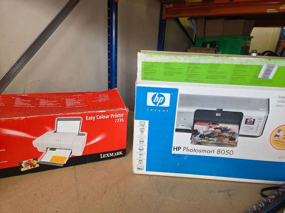 Lot 282 – Two Boxed Inkjet Printers Including HP Photosmart 8050 and Lexmark Z735