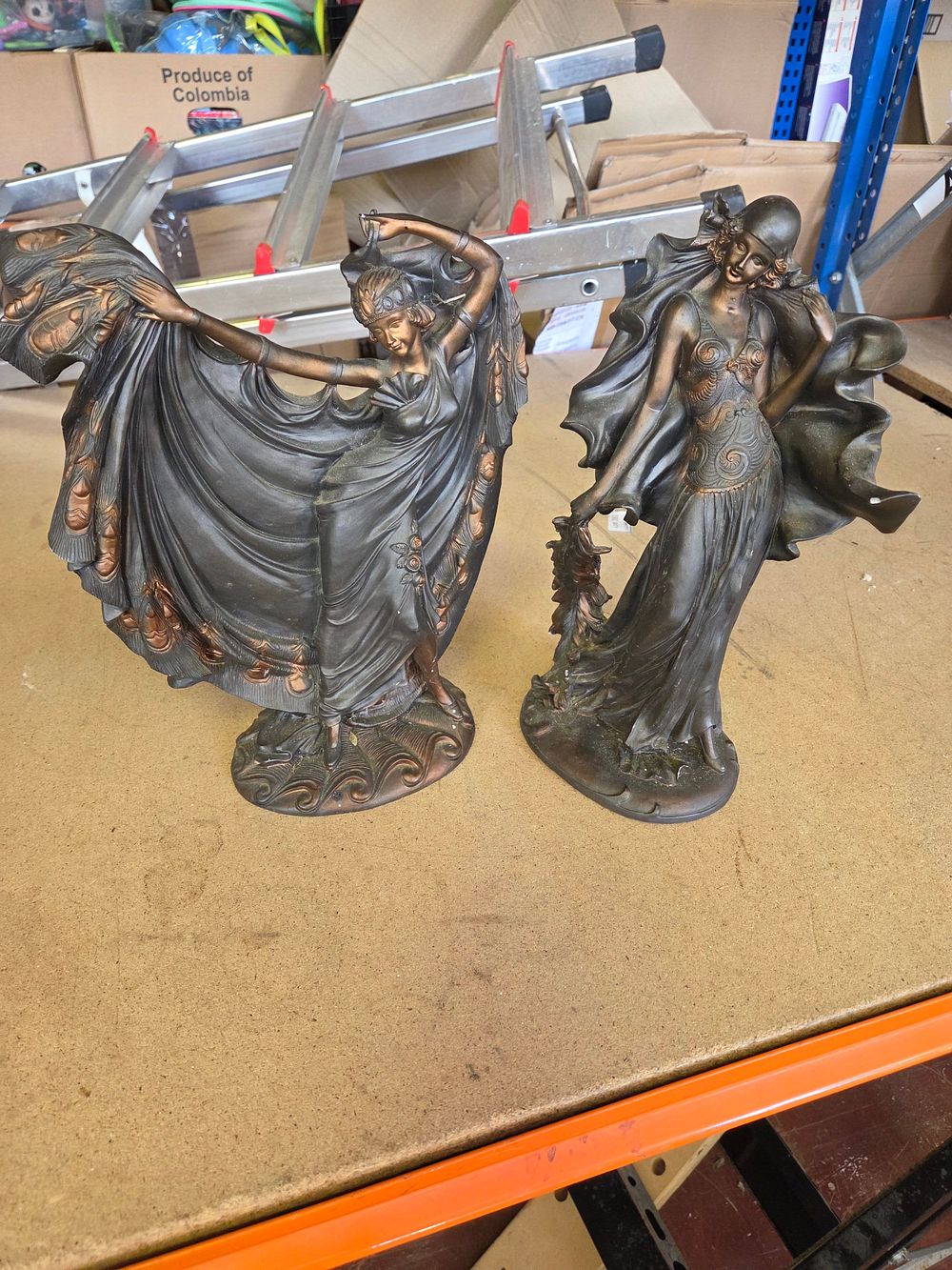 Lot 323 – A Pair of Art Deco Style Female Figurines