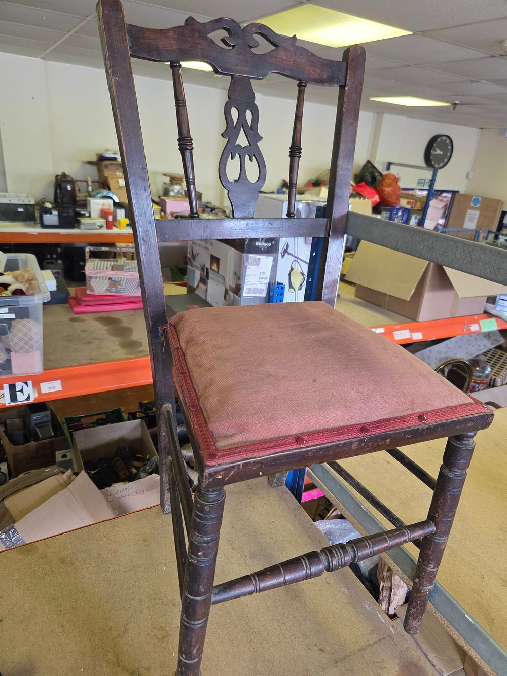 Lot 319 – A Victorian Dark Stained Hardwood Side Chair
