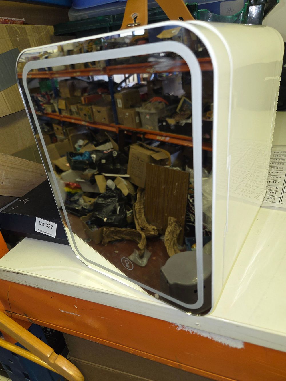 Lot 348 – Skincare Mini-Fridge with LED Lighted Mirror Door untested