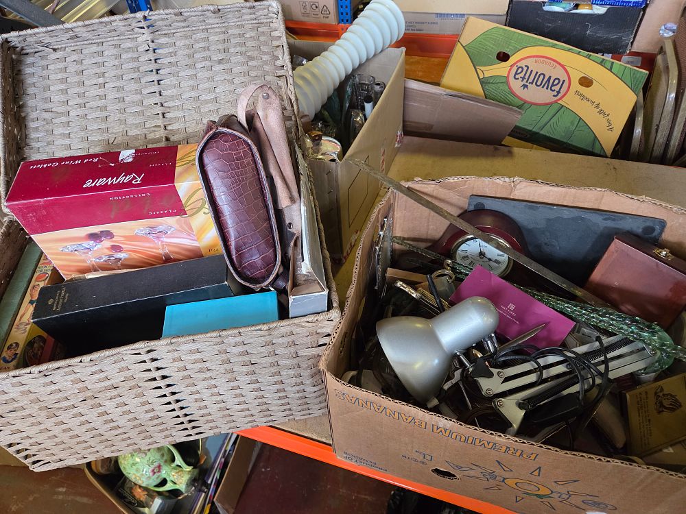 Lot 377 – Two Boxes of Miscellaneous Household Items and Collectables Including Rayware and Moët & Chandon