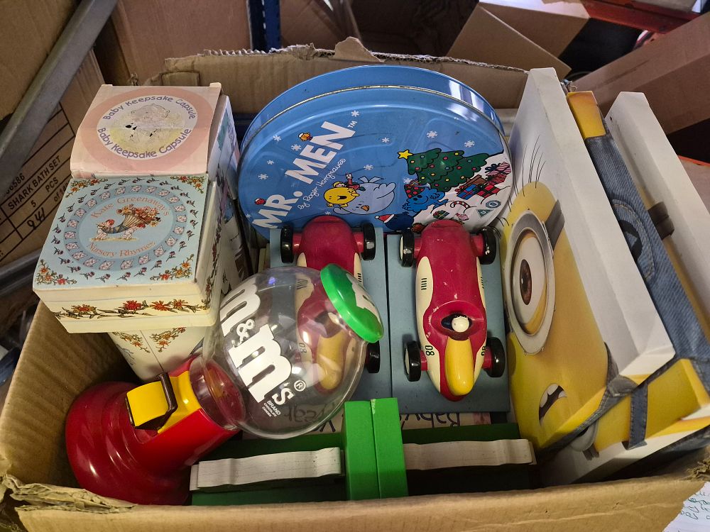 Lot 196 – Box of Miscellaneous Toy Collectables Including M&M’s Mr. Men and Kate Greenaway