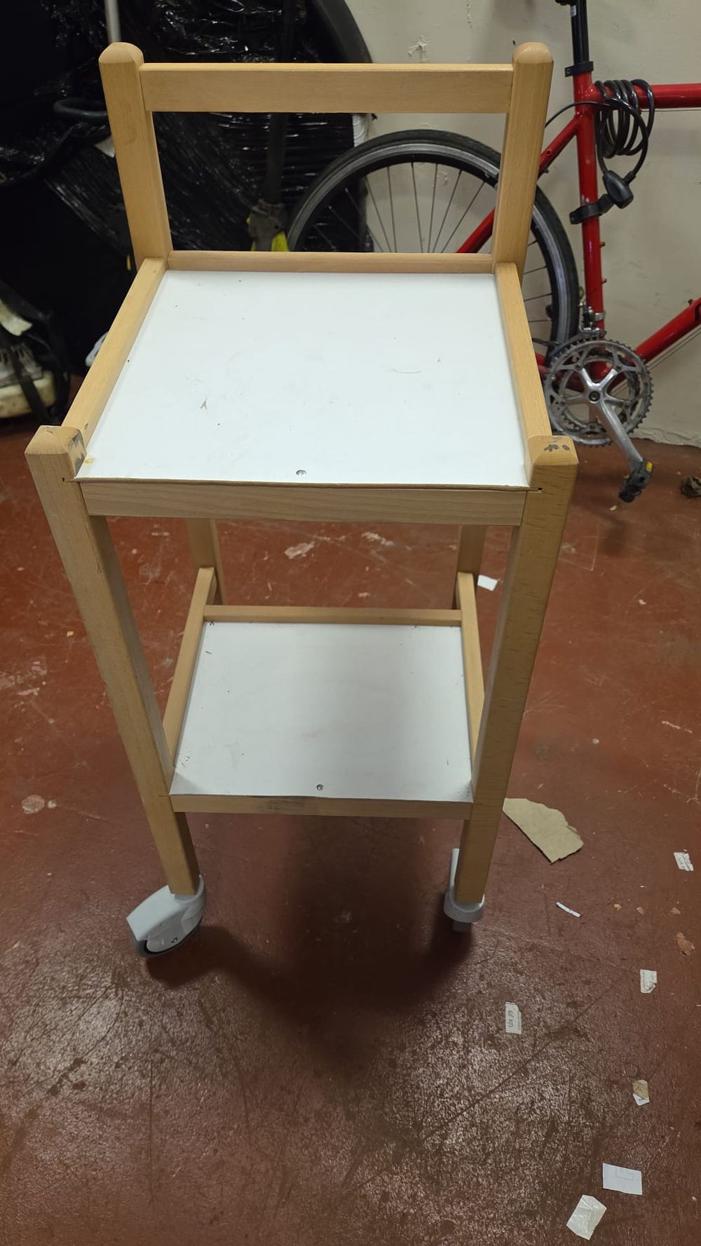 Lot 226 – Two-Tier Wooden Rolling Utility Trolley
