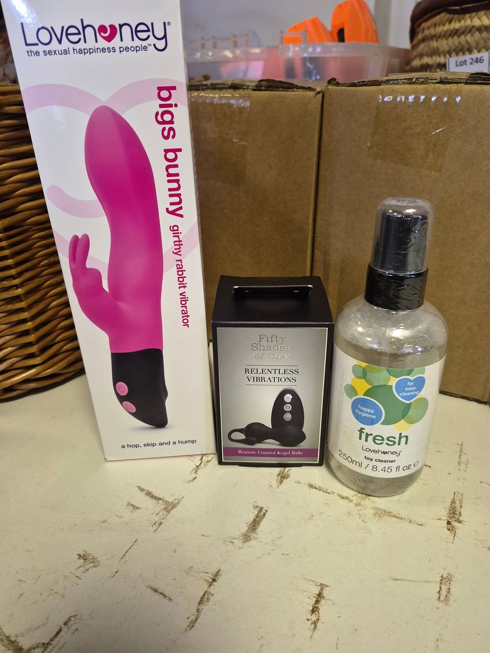 Lot 254 – A Selection of Adult Novelties and Accessories Including Lovehoney and Fifty Shades of Grey