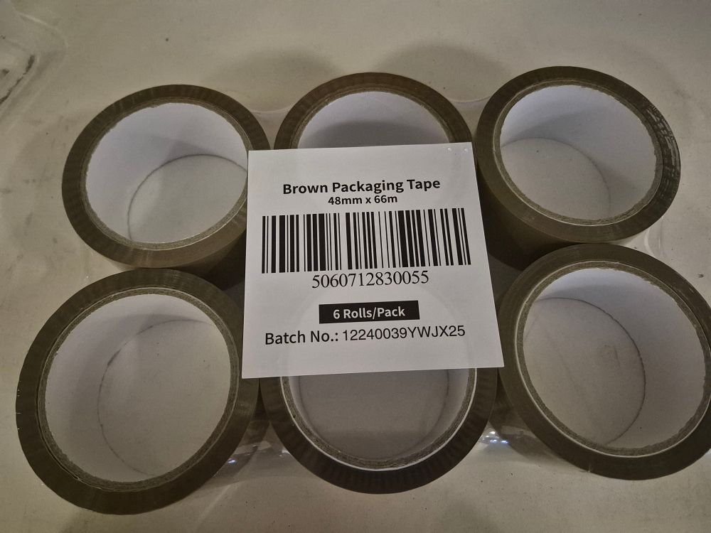 Lot 262 – Six Rolls of Brown Packaging Tape