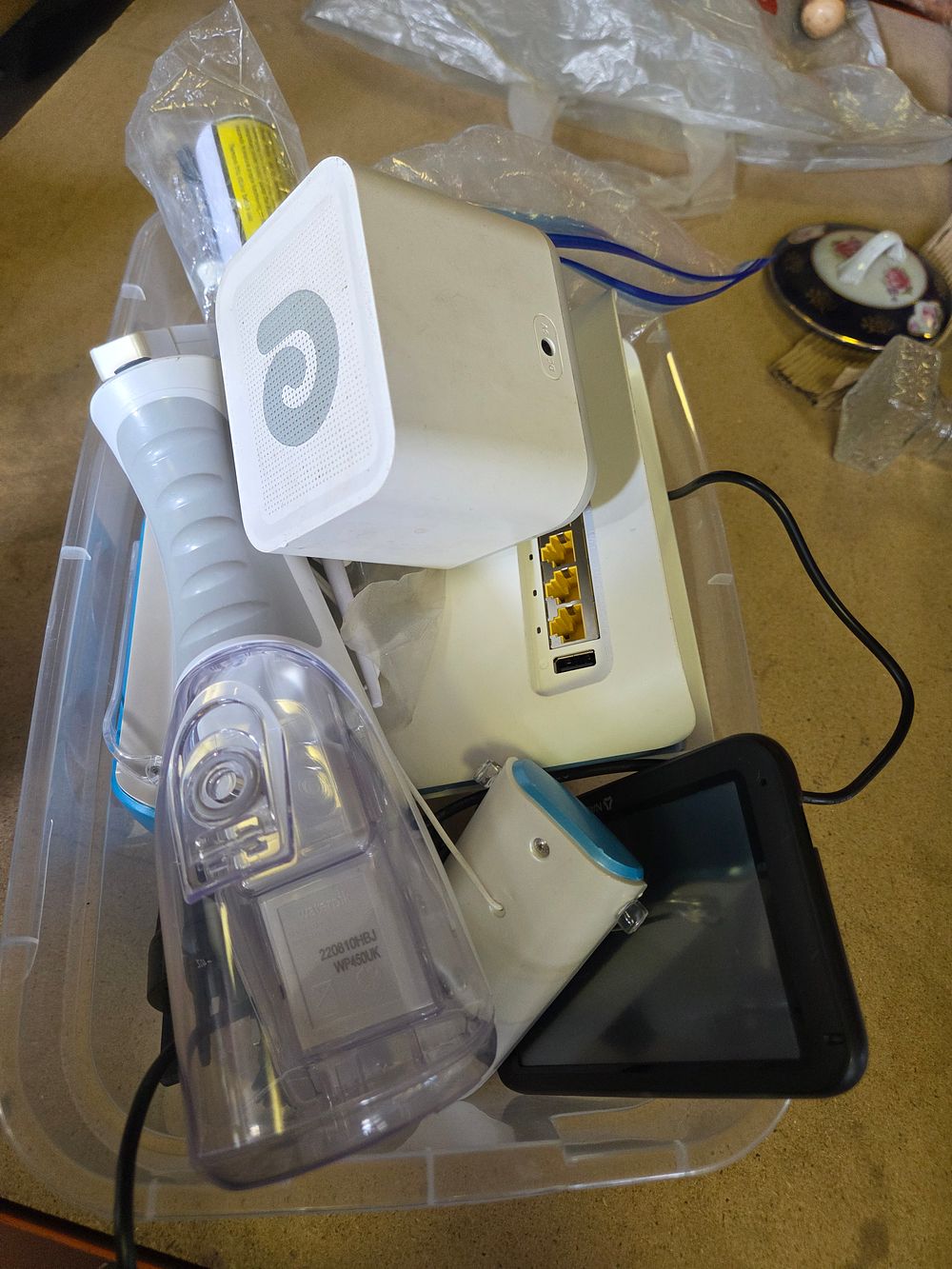 Lot 243 – Box of Miscellaneous Consumer Electronics Including Waterpik WP450UK
