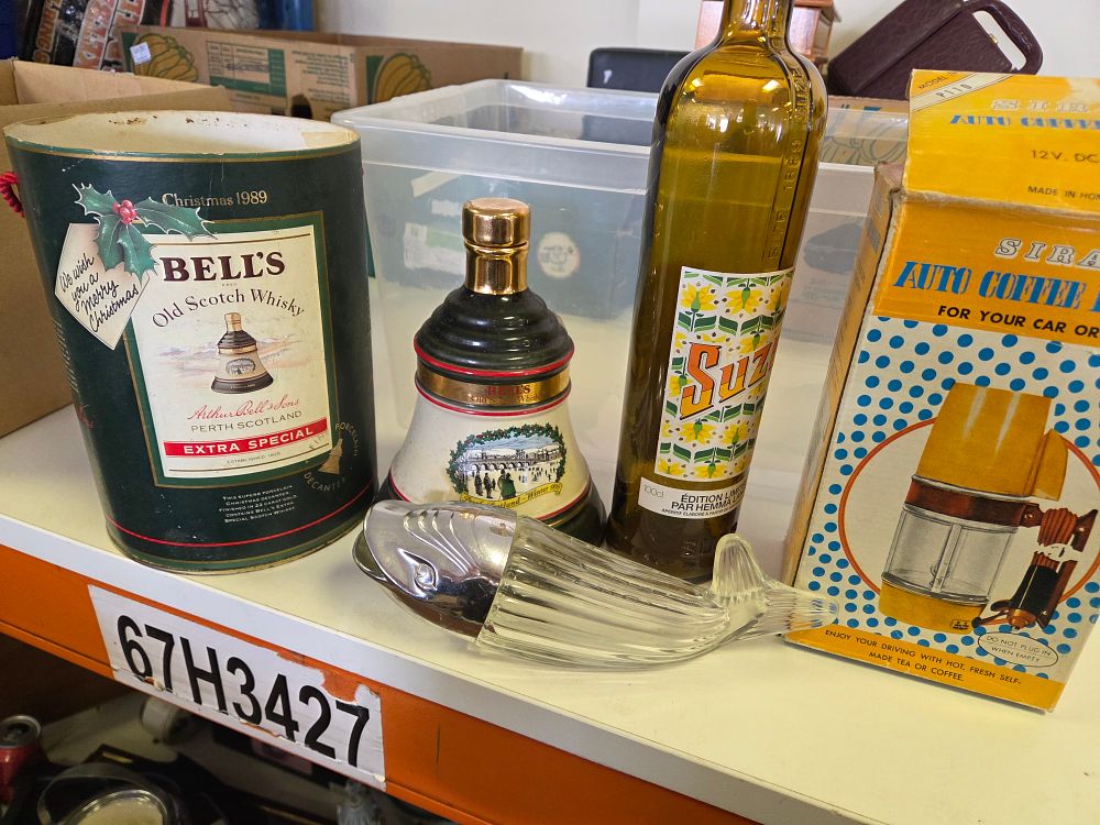 Lot 300 – A Collection of Barware and Collectables Including Bell’s Whisky and Sira Coffee Maker