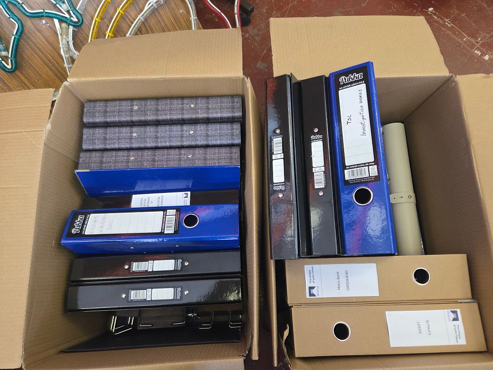 Lot 337 – Two Boxes of Miscellaneous Office Stationery and Filing Supplies Including Pukka and Alco